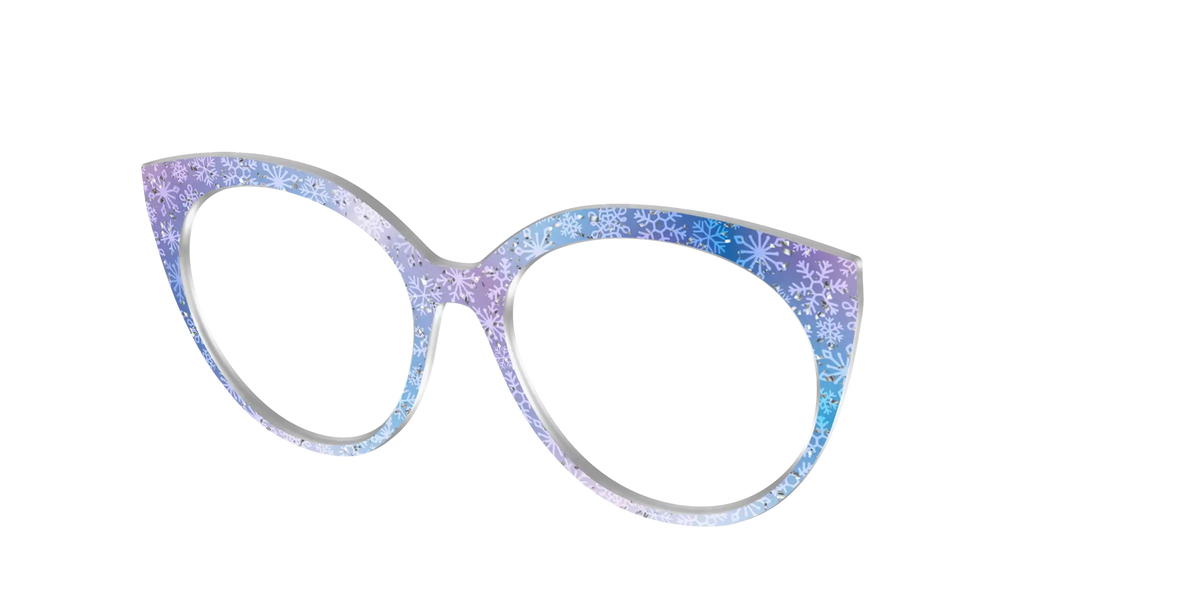 The Pastel Snowflake with Iridescent Glitter