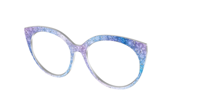 The Pastel Snowflake with Iridescent Glitter