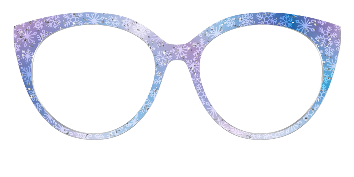 The Pastel Snowflake with Iridescent Glitter