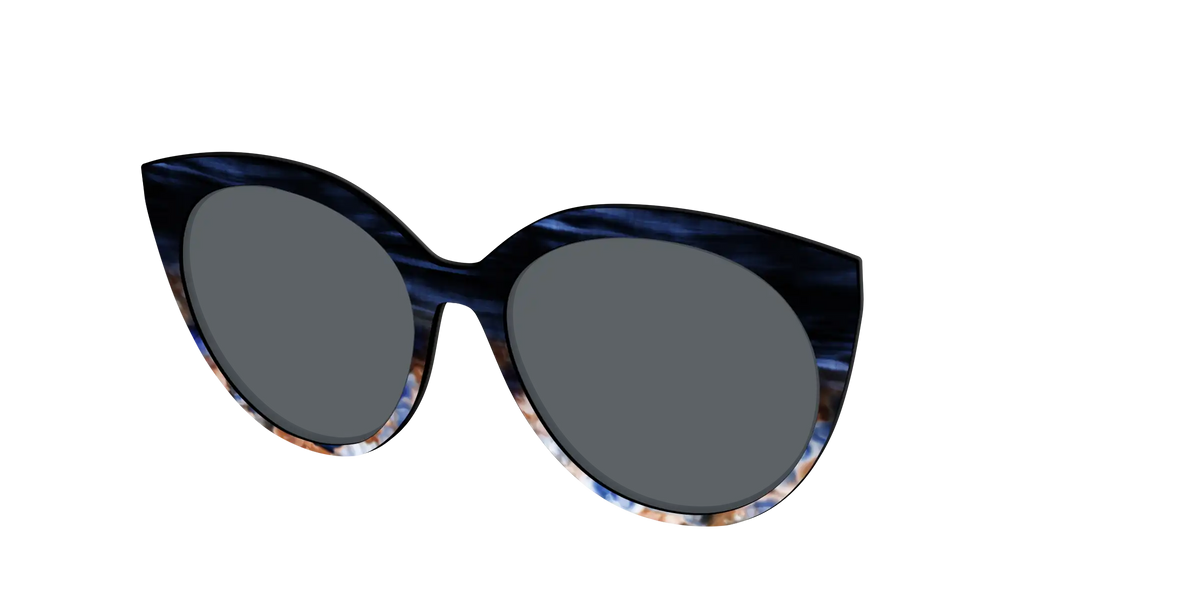 The Polarized Blue Horn Tortoise Sun Top