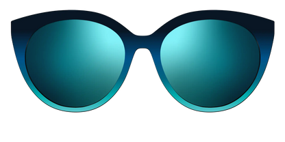The Polarized Royal Blue to Seafoam Gradient Sun Top